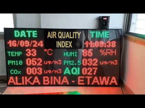 Air Quality Index Display II Pollution Parameter Display II Outdoor Display For showing Air Quality