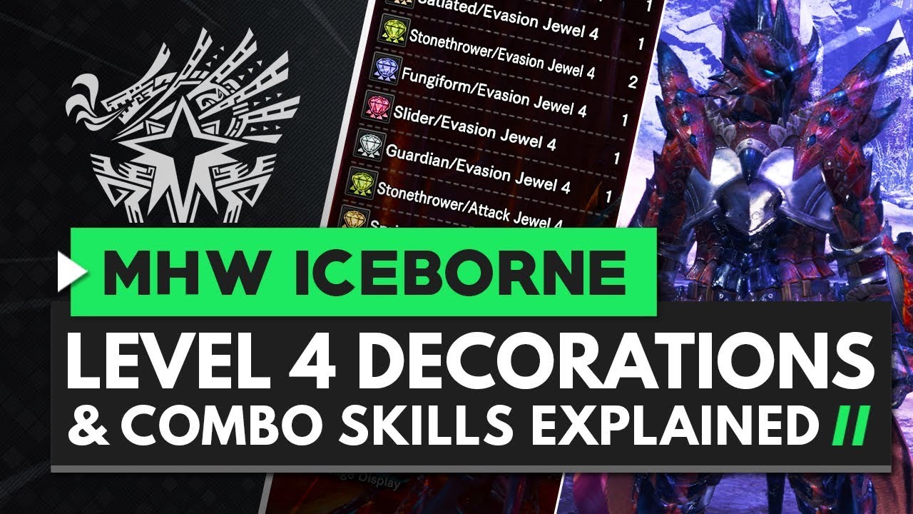 Monster Hunter World Iceborne | Level 4 Decorations & Combo Skills ...