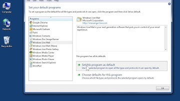 Windows 7 Change the Default E-mail Program