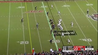 Wake Forest Game Winning Touchdown vs #14 NC State