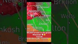 MAJOR TORNADO down Appleton Wisconsin multiple warnings in Illinois #weather #tornado