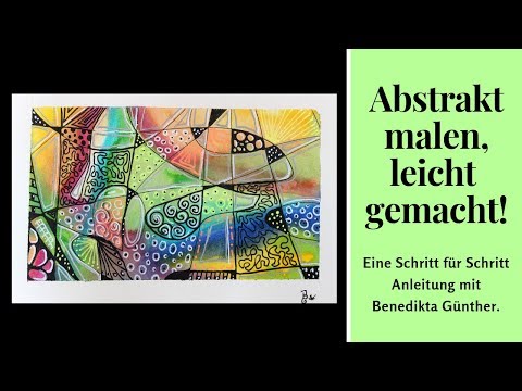 Video: Mehrfarbiges Mosaik aus Aquarellfarbe. Kunstprojekt Millefiori von Fabian Oefner