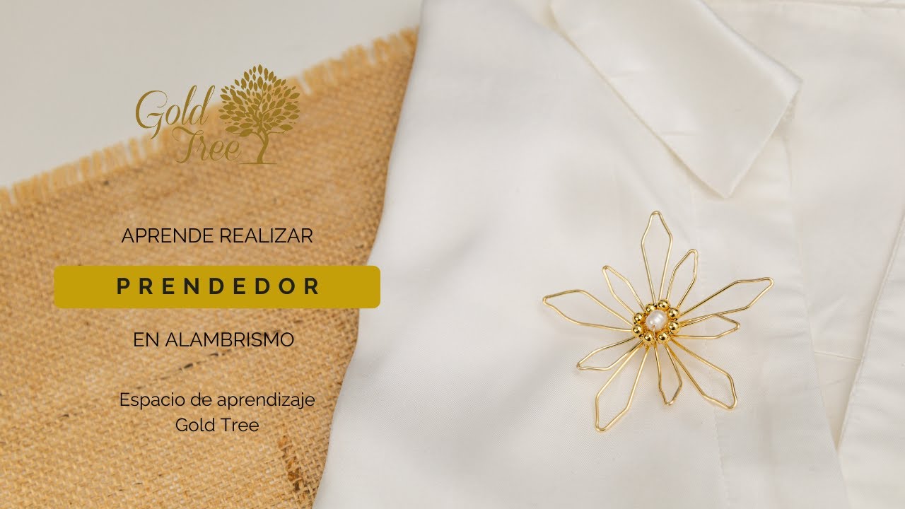 Aprende a realizar prendedor en alambrismo - Espacio de aprendizaje Gold Tree