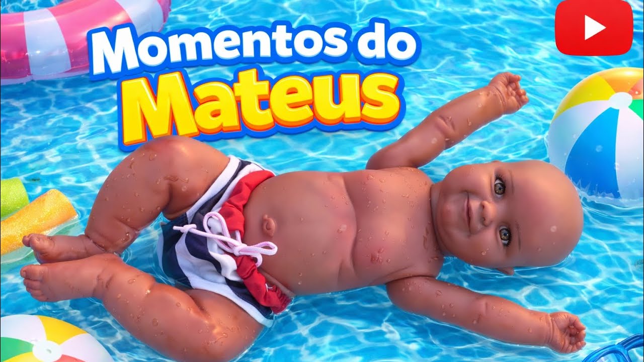 Mateus na piscina / bebê reborn na piscina 