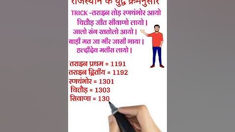 Rajasthan gk | gk tricks | राजस्थान के युद्ध की ट्रिक  #short