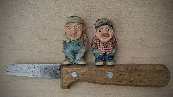Whittling a 2 Character with a Fish Knife
