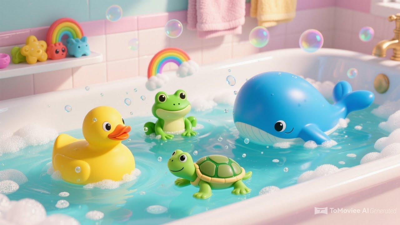 Bath Toys Song | Animal Toys in the Bathtub | Fun Toddler Bath Time ...