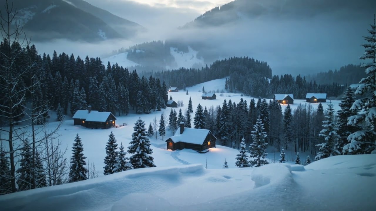 Canadian Cabin Glow - Cinematic Winter Atmosphere | City Atlas
