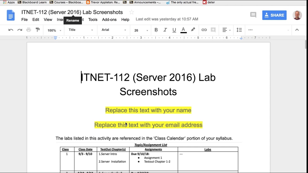 ITNET 112 801 Orientation - YouTube