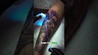 Invisible ink, unreal glow — meet the future of tattoos 💡⚡️#UVTattoo