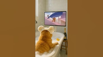 When you’re not home… your cat’s living a better life than you.🐱🛁 | #shorts #cute #cat