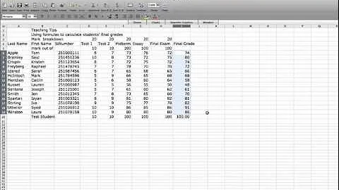 Teaching Tip: Using Excel Spreadsheets to calculate final grades