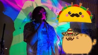 FrankJavCee performs in a Mexican Restaurant