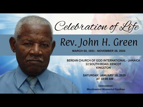 Thanksgiving Service - Rev. John H. Green