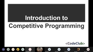 Introduction to Competitive Programming 2022 | Webinar by CodeClub