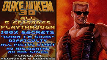 Duke Nukem 3D | [PC playthrough] (All 5 episodes, 100% secrets, "Damn I