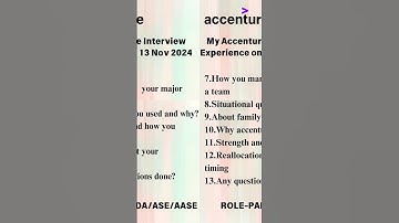 My Accenture Interview Experience 13 Nov 2024 #accenture #accentureinterview #interview #job #hiring