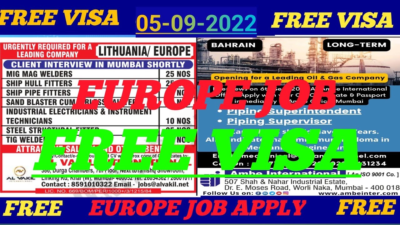 Gulf Job Vacancy 2022, Assignment Abroad Times today, Gulf Job, Poland