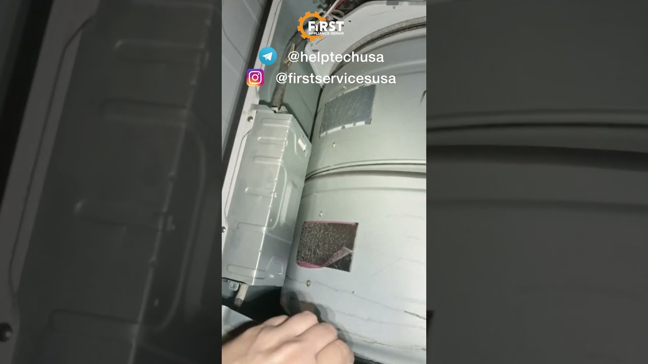 Разбор сушильной машины и замена idler pulley