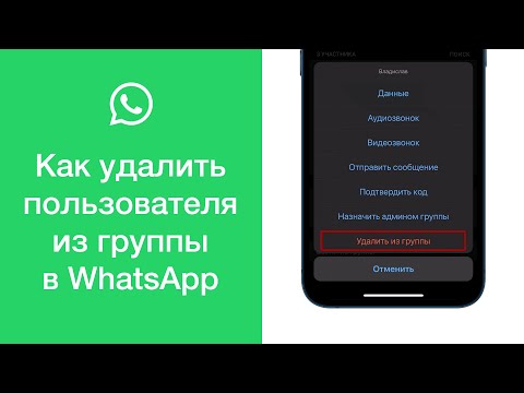 Как удалить пользователя из группы в WhatsApp