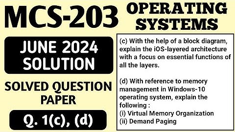 P2- 1(c), (d) | MCS 203 June 24 Solution | MCS 203 Solved Question Paper | MCS203 Important Question