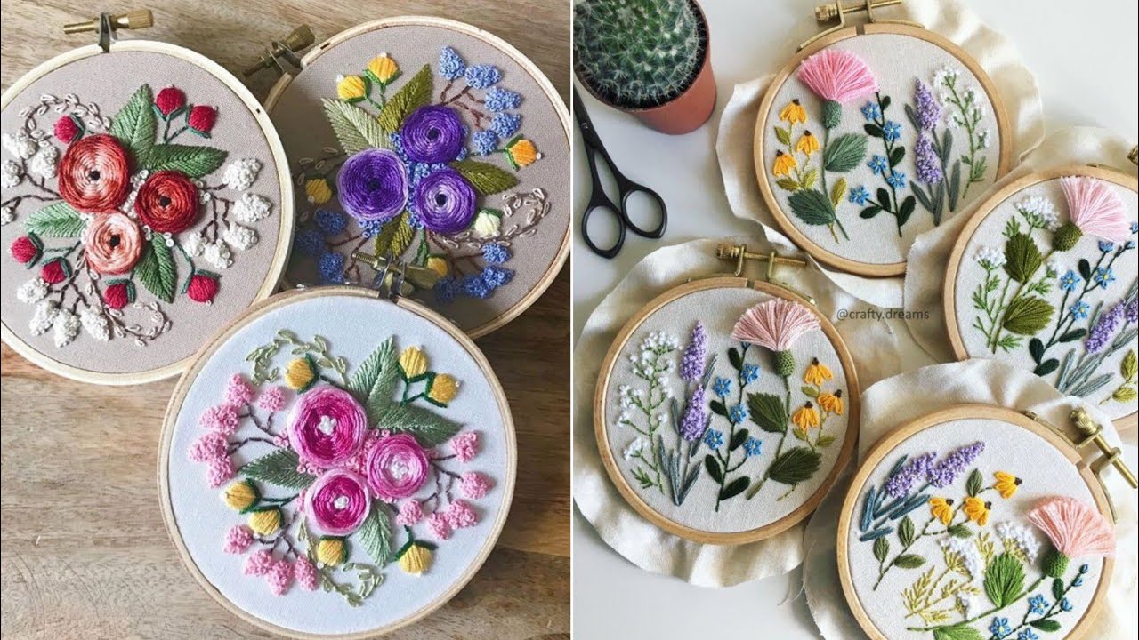 Classy Hand stitches embroidery design hand embroidery 2023 YouTube