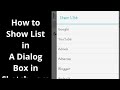 How to Display a String List in a Dialog Box in Sketchware|Part #2|
