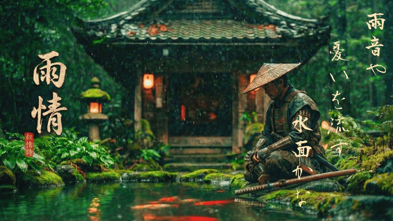 Wash Away Pain 「雨情」 : Traditional Japanese Music - Rain Ambient [Shamisen & Shakuhachi]