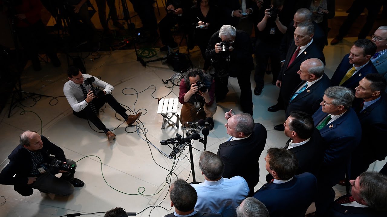 Chaotic scene as House Republicans disrupt impeachment deposition