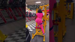 4 ways on how to use the assisted pull up machine #pullups #abs #glutes #legday #weightloss #muscle