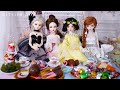 PRINCESS Dress Up & CHOCOLATE PARTY Elsa Anna Belle Snow White BJD DOLL