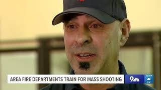 Lauren Scafidi reporting on mass casualty training