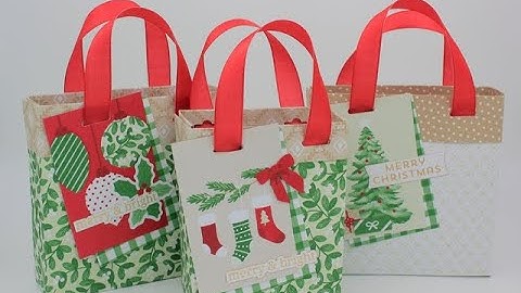 Stampin’ Up! Christmas Tags & More Gift Bags Tutorial #diy #giftbags #christmasgift #patternedpaper