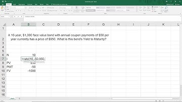 Solving Bond YTM in Excel