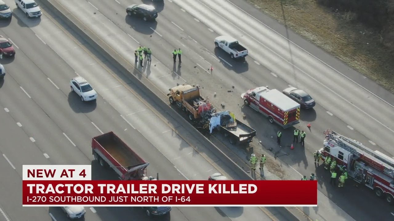 Driver of truck killed in crash on southbound I-270 - YouTube