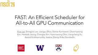 NSDI '26 - FAST: An Efficient Scheduler for All-to-All GPU Communication