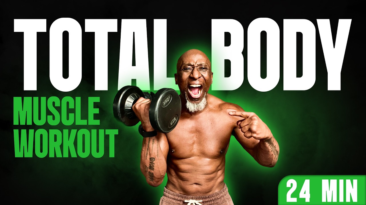 24-минутная тренировка для всего тела для мужчин старше 40 лет (только с гантелями)