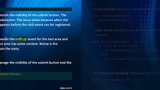 How to Make a Submit Button Work When It Disappears on onBlur Event in React and Next.js