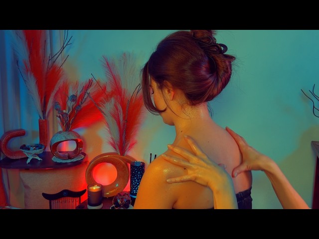 ASMR su Persona Reale ✨ MASSAGGIO COLLO, SPALLE e SCHIENA 🌿 PULIZIA ENERGETICA Musica Binaurale