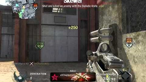 Amazing RANDOM BALLISTIC KNIFE over the map Call of Duty Black Ops
