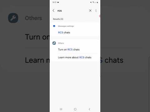 How to turn on and off RCS Message chats Samsung mobile phones settings wifi.