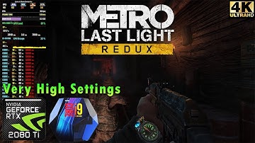 Metro Last Light Redux 4K | Very High Settings | RTX 2080 Ti | i9 9900k 5GHz