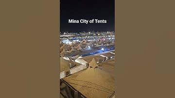 ✨ Night View of Mina Camps | Thousands of Glowing Tents in Hajj 🌙