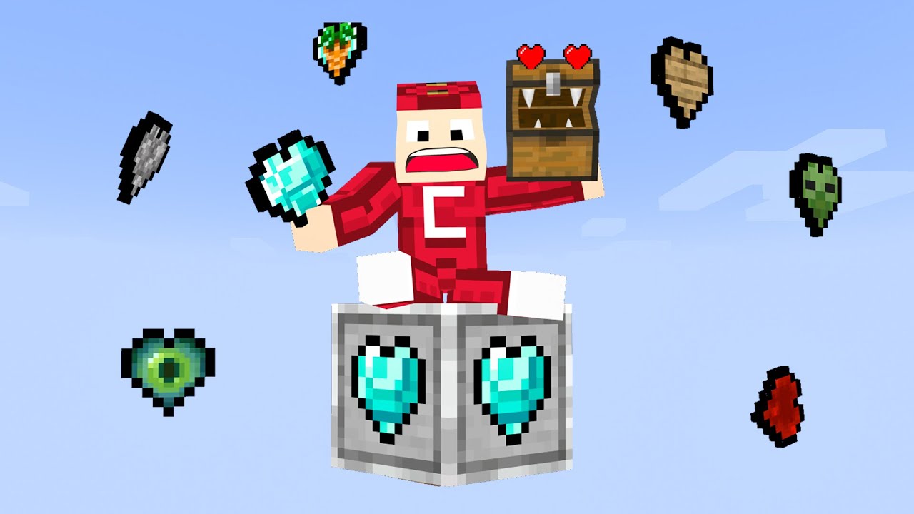 Minecraft Nhưng Sinh Tồn Trên 1 Block Trái Tim