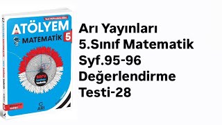 5.Sinif Ari Atölyem S.95-96 Değerlendi̇rme Testi̇-28