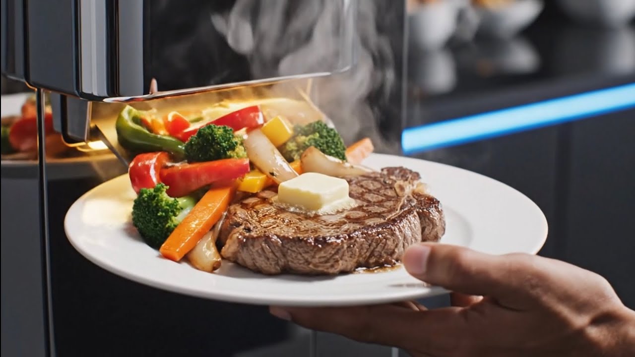 【AI ASMR】Futuristic Food Dispenser  Satisfying Machine Sounds 