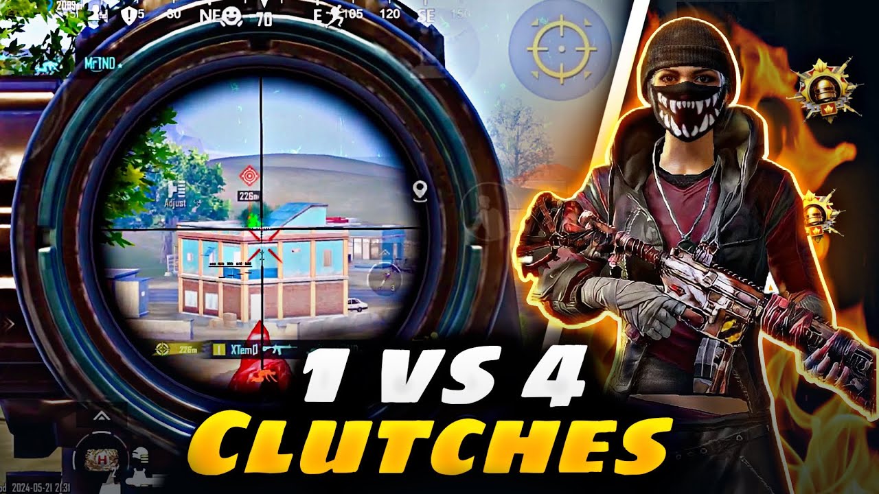1 vs 4 Conqueror Lobby Clutches || BGMI Gameplay On iPhone12 || [ BGMI ...