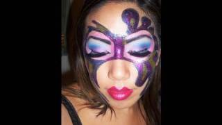 Halloween Makeup - Glitter Masquerade Mask