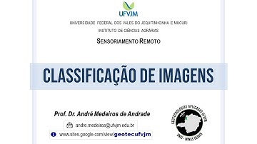 Classificação de imagens de satélite - QGIS - Sensoriamento Remoto | GeoTec UFVJM