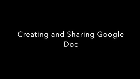 Creating and Sharing a Google Doc on a Chromebook